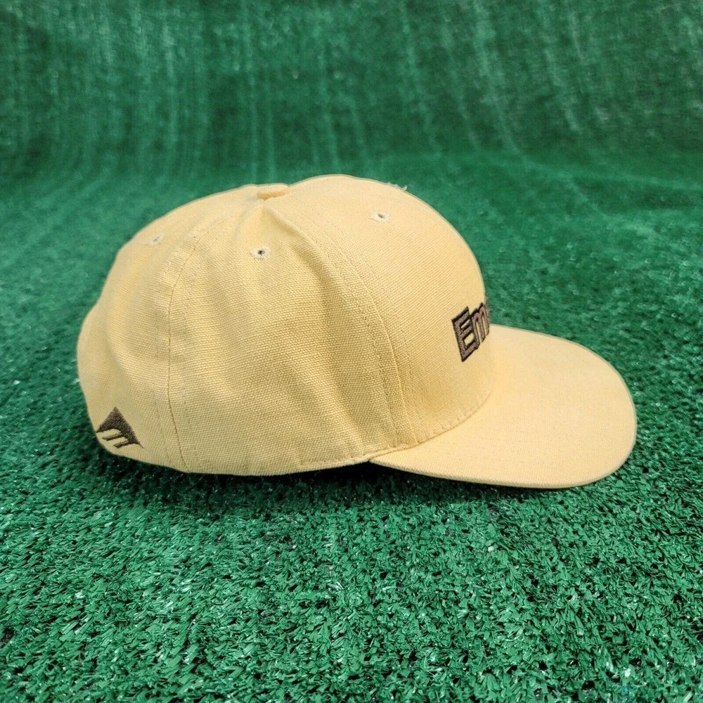 Vintage Emerica Hat Cap Adult Adjustable Yellow Snapback Spellout Skateboard